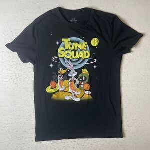Space Jam A New Legacy Tune Squad Bugs Bunny Marvin the Martian Black T-Shirt M